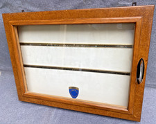 Large vintage french wood display cabinet Mid-1900's showcase