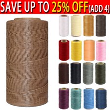 260m 0.8mm Waxed Thread Cotton Hand Knitting String Rope Bead Sewing Craft UK