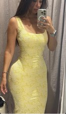 Zara floral stretch dress size