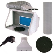 Airbrush Spray Booth TWO FANS Extractor Unit with Power and Light Adjustment