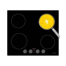 Cookology Induction Hob 60cm Built-In 4 Zones & Dial Controls - Black CIK602