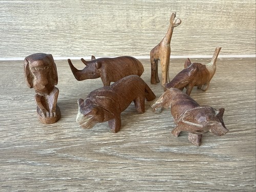 Hand carved wooden safari - wooden,