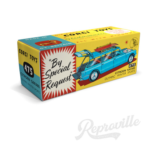 Repro box for corgi 475 - box,