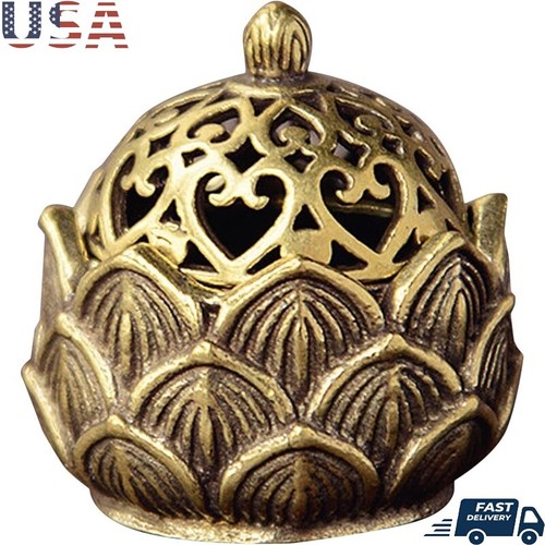 Gold lotus incense burner - gold,