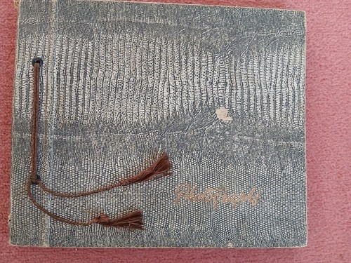 Vintage photo album with faux - with,