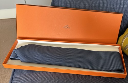 Hermes neck tie blue - hermes,