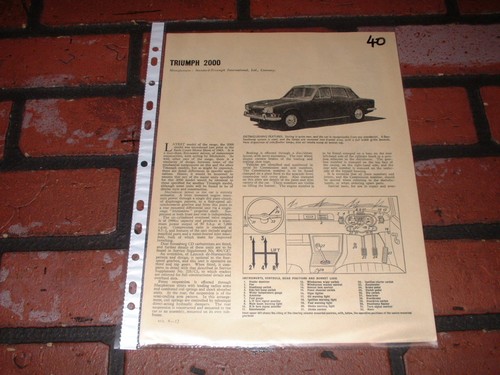 Triumph 2000 mk1 motor - 2000,