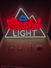 Coors Light Lager Beer Electric Bar Pub Mancave Neon Sign New