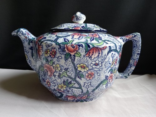 Maling blue chintz teapot made - maling,