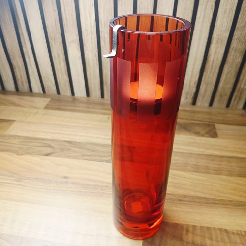 Partylite red glass tealight - glass,