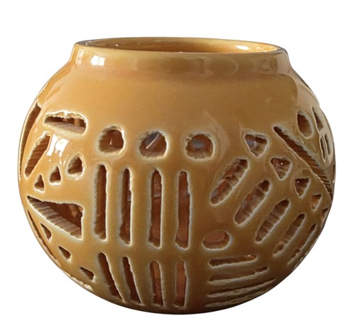 Mustard yellow ceramic tea - mustard,