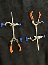 Pair x2 Retort Stand 3 Prong