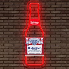 BUDWEISER BEER BOTTLE NEON