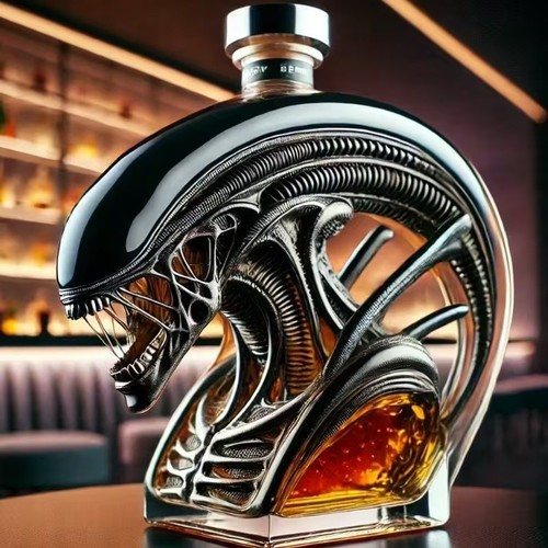 New whiskey alien bottle - whiskey,