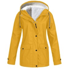 Womens Fleece Hooded Parka Jackets Ladies Winter Warm Coats Outwear Waterproof