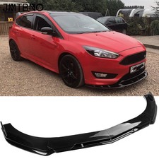 Glossy Black Front Bumper Lip Splitter Spoiler Chin For Ford Focus MK3.5 MK3 MK2