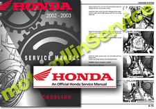 Honda CBR954RR FIREBLADE Workshop Manual 2002 2003 Service Shop CBR 954 900 RR