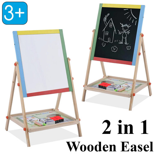 Heavy duty kids wooden easel - duty,