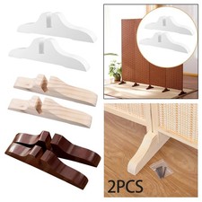 2x Privacy Screen Holder Wooden Room Divider Stand Stable Useful Dressing Table