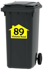 4x Wheelie Bin Number Vinyl