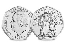 Brand New 2024 UK 50p Coin The Christmas Snowman Santa BU 50p Coin Xmas