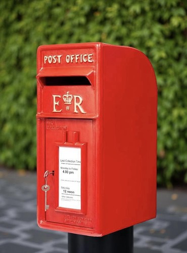 Post box red with - box, er