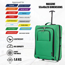 55X40X20 Ryanair Cabin Bag Suitcase Hand Luggage Flight Onboard Case Lightweight