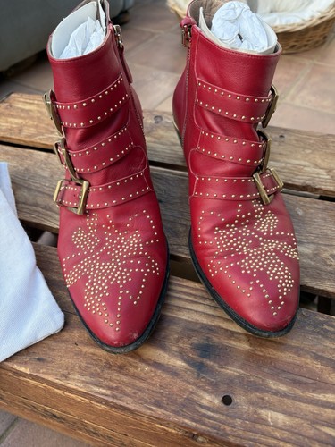 Chloe leather susanna boots - chloe,