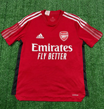 Arsenal FC Adidas 2021 Red Training T-Shirt | Child Boys 14 Years Football Kit
