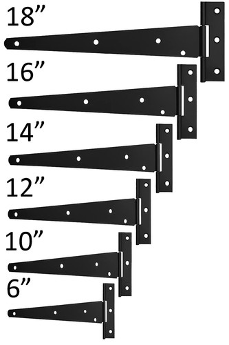 Black tee hinges - black,