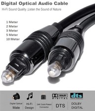 Optical Toslink Fiber Optic Cable 1m 2m 3m 4m 5m 10m Audio Signal Digital lead 