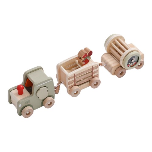 Wooden train toy - toy, table