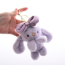 Soft Plush Toy Doll Creative Bunny Key Chain Bow Rabbit Keychain