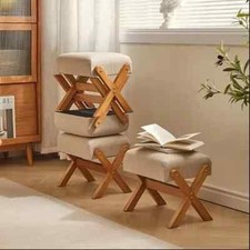 Small Footstool Shoe Changing Stool Padded Foot Rest Stool Entryway Living Room