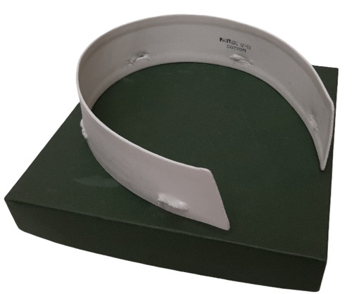 Stiff white detachable patrol - detachable,