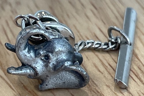 Vintage elephant tie tack pin - elephant,