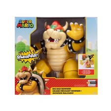 Nintendo 12” Big Bad Bowser Figure Super Mario Lights Sounds Arm Slashing Toy