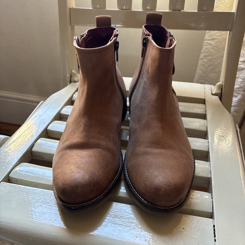 Women brown leather ankle - leather,