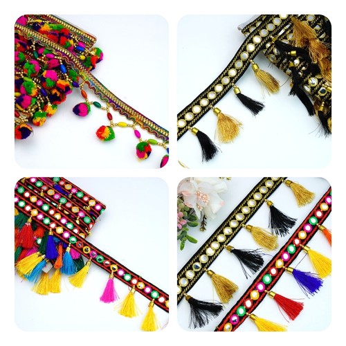 Beaded fringe scalloped - beaded,
