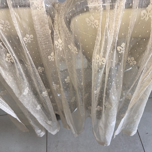 Vintage cream net curtains - net,