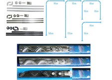 Shower Curtain Rail/Rod, 4 way use,L Shape ,U shape, in White,Chrome or Black