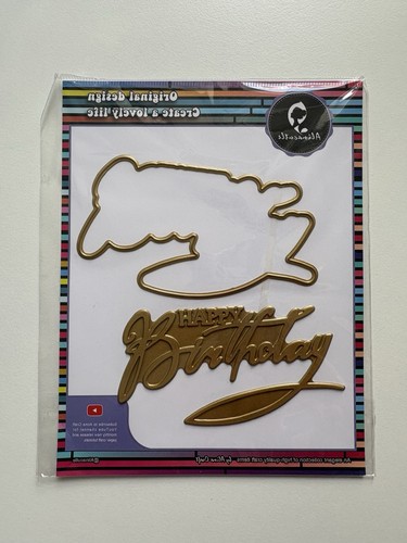 Happy birthday hot foil plate - happy,