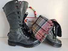 Dr Martens Aimilita Triumph tartan 1914 midcalf fold over boots UK4 EU37 US6