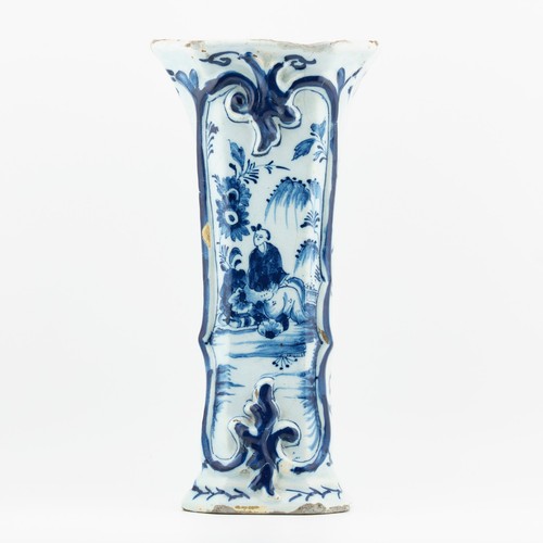 Dutch delftware vase porcelain - delftware,