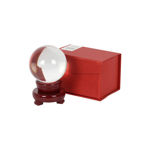 8cm crystal ball with wooden - with,