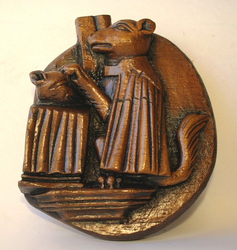 Fox medieval church carving - church,