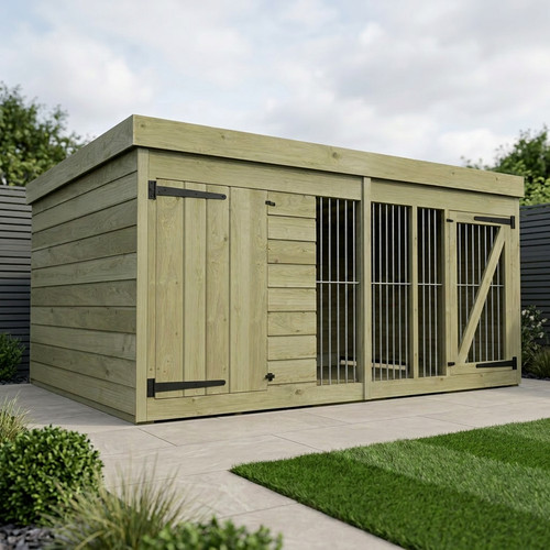 Dog kennel and - run, uk