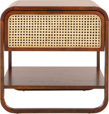 Yunis Walnut & Rattan