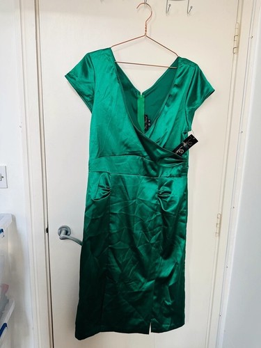 Stop staring green dress - , satin