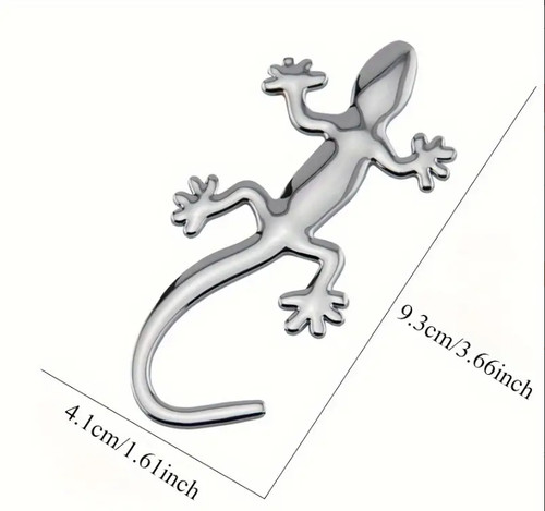 Gecko shape lizard chrome - 3d,